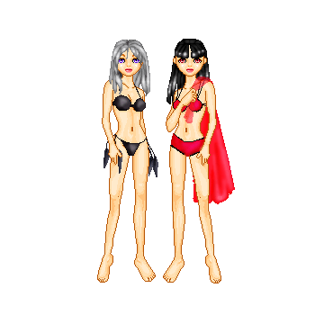 Angel Morrigan and Beccalyn Wolf, at the beach